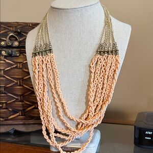 Boho Multi-Strand Beaded Necklace
